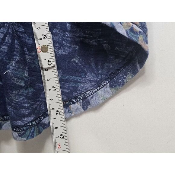 Fresh Produce Vintage Blue Tropical Floral Sleevess Midi Dress Size Small - Picture 8 of 9